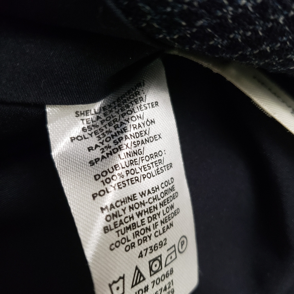 Ann Taylor Navy Black Women's Jacket Top Size 8 - Picture 11 of 11